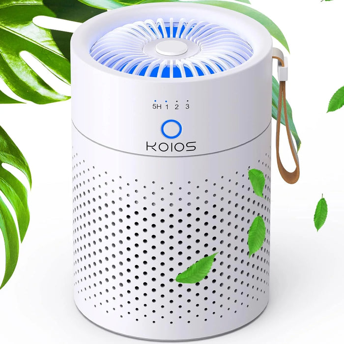 Air Purifiers for Home, High Efficient Hepa Air Purifier For Smoke Pollen Dander Hair Smell Portable Air Cleaner with Sleep Mode Speed Control For Bedroom Office Living Room Kitchen, White