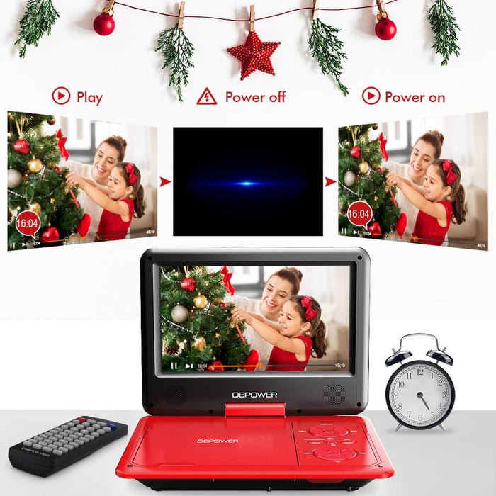 DBPOWER 11.5" Portable DVD Player (5h Built-in Rechargeable Battery) - DBPOWER