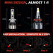 DBPOWER H11/H9/H8 LED Headlight Bulbs Combo,50W 12000 Lumens （2 pack） - DBPOWER