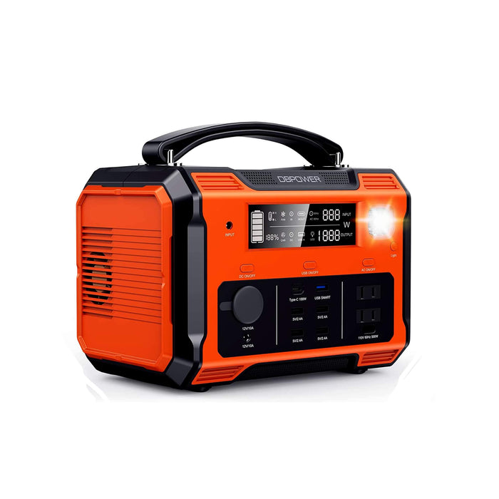 DBPOWER Portable Power Station 505Wh 500W (Peak 1000W) - DBPOWER